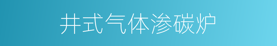 井式气体渗碳炉的同义词