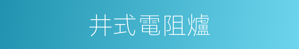 井式電阻爐的同義詞