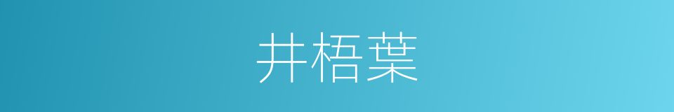 井梧葉的同義詞