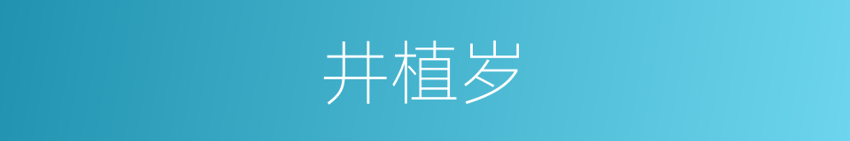 井植岁的同义词