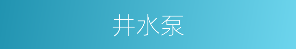 井水泵的同义词