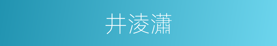 井淩瀟的同義詞