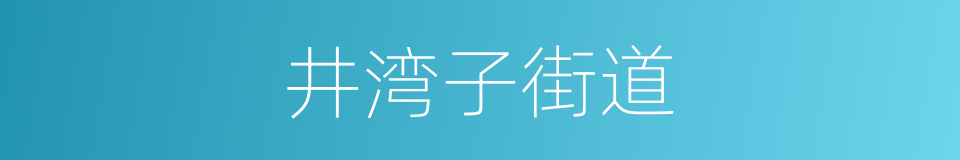 井湾子街道的同义词