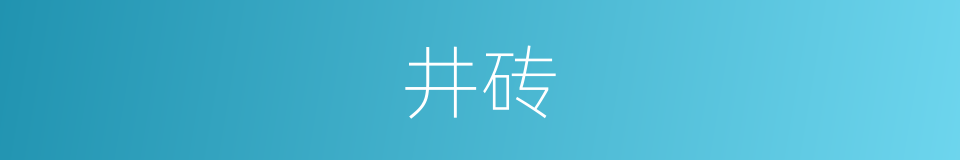 井砖的同义词
