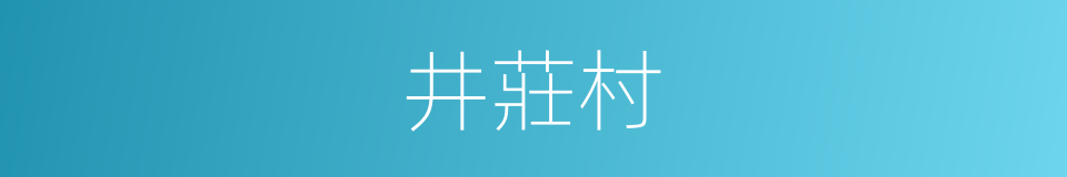 井莊村的同義詞