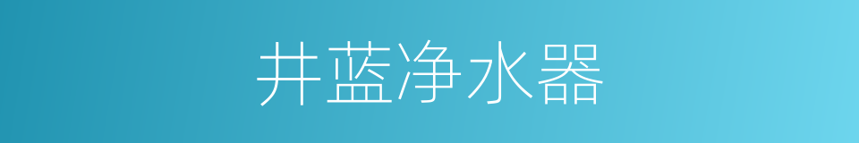 井蓝净水器的同义词