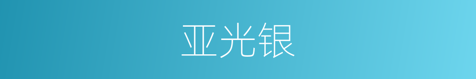 亚光银的同义词