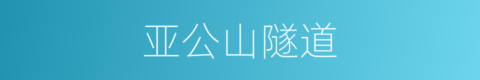 亚公山隧道的同义词