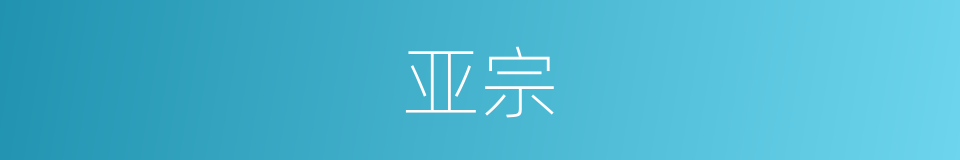 亚宗的同义词