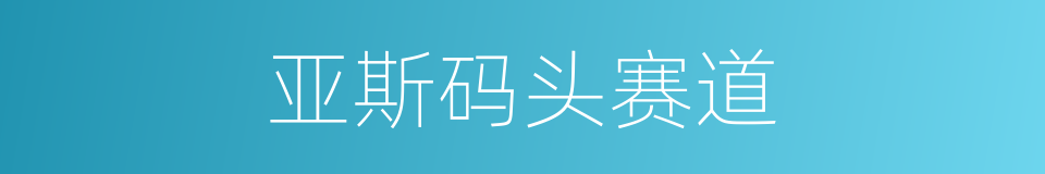亚斯码头赛道的同义词