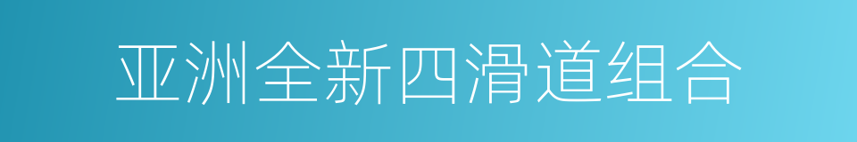 亚洲全新四滑道组合的同义词