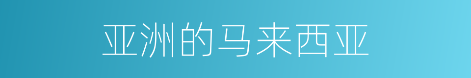 亚洲的马来西亚的同义词