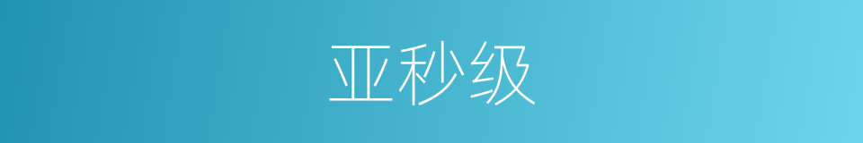 亚秒级的同义词