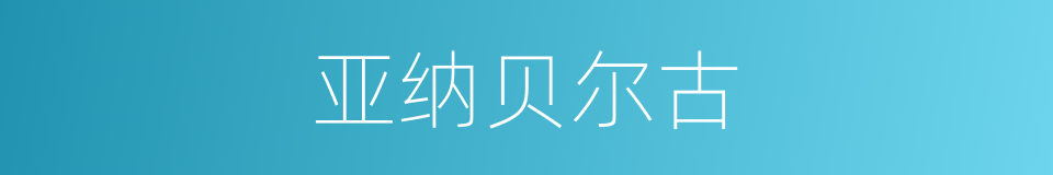 亚纳贝尔古的同义词