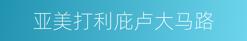 亚美打利庇卢大马路的同义词