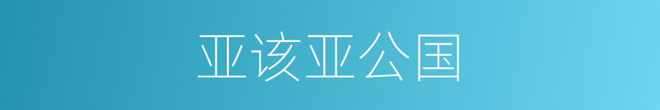 亚该亚公国的同义词