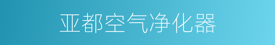 亚都空气净化器的同义词