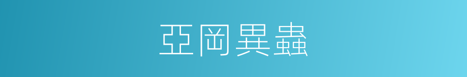 亞岡異蟲的同義詞