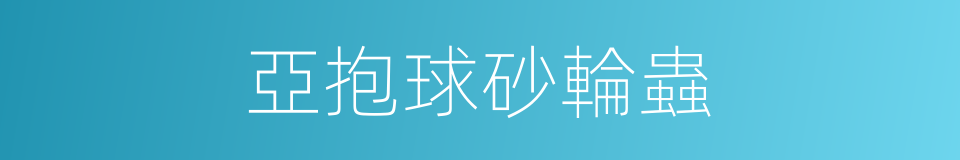 亞抱球砂輪蟲的同義詞