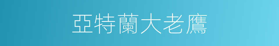 亞特蘭大老鷹的同義詞