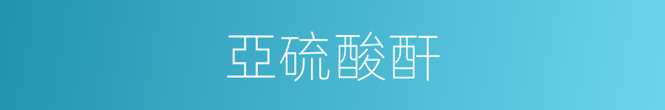 亞硫酸酐的同義詞