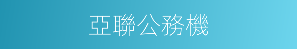 亞聯公務機的同義詞