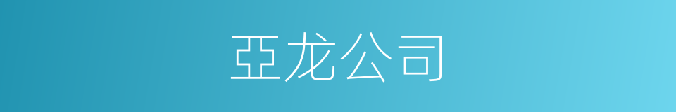 亞龙公司的同義詞