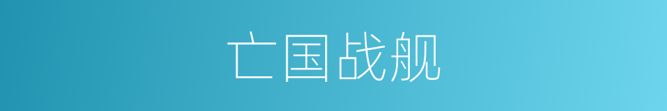 亡国战舰的同义词