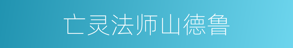 亡灵法师山德鲁的同义词