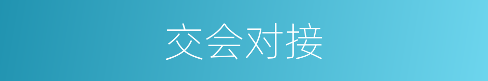 交会对接的同义词