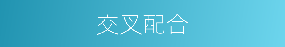 交叉配合的同义词