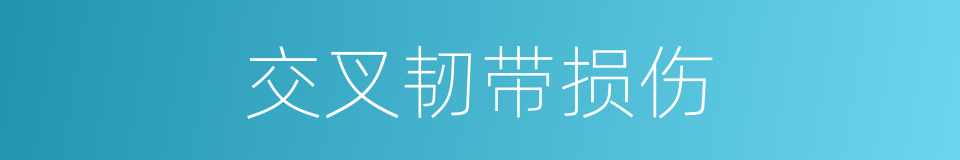 交叉韧带损伤的同义词
