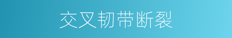 交叉韧带断裂的同义词