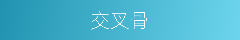 交叉骨的同义词