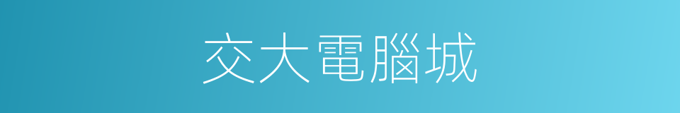 交大電腦城的同義詞