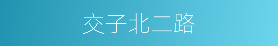 交子北二路的同义词