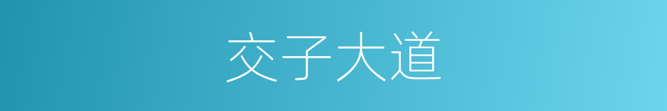 交子大道的同义词
