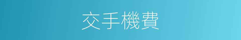 交手機費的同義詞
