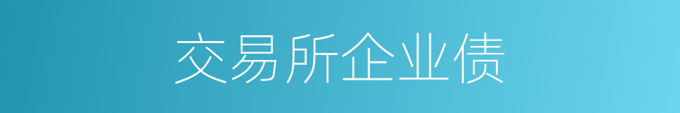 交易所企业债的同义词