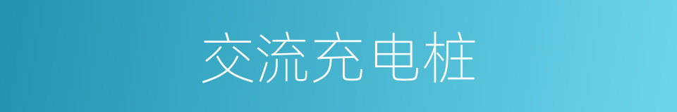 交流充电桩的同义词