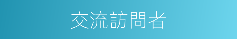 交流訪問者的同義詞