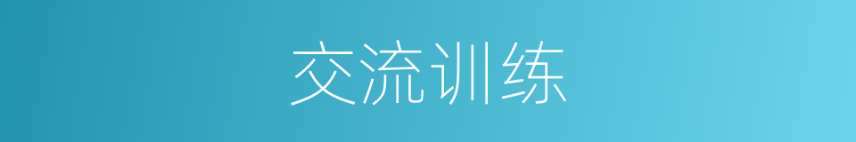 交流训练的同义词