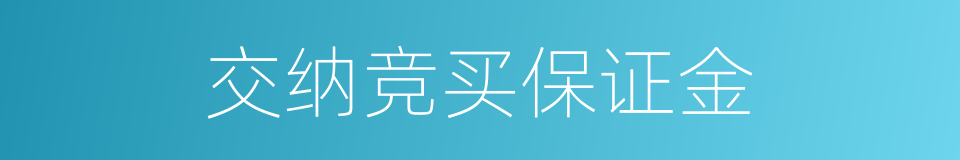 交纳竞买保证金的同义词