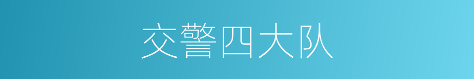 交警四大队的同义词