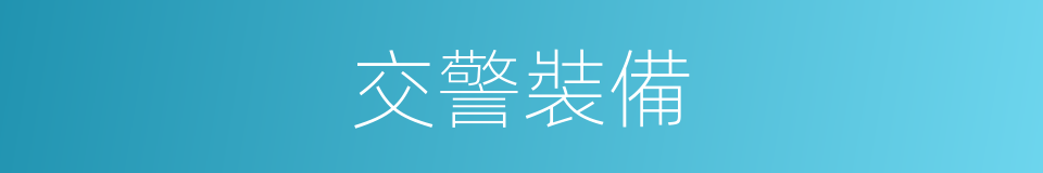 交警裝備的同義詞