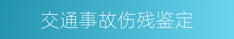 交通事故伤残鉴定的同义词