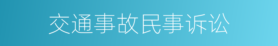 交通事故民事诉讼的同义词