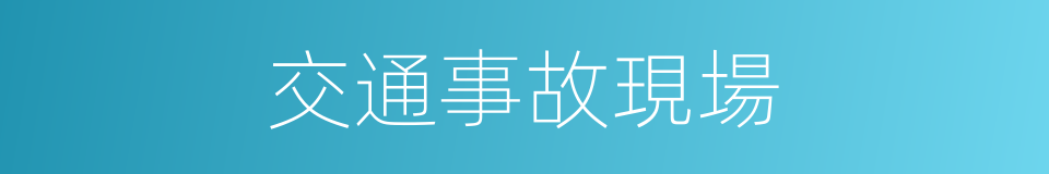 交通事故現場的同義詞