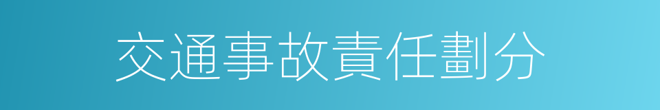 交通事故責任劃分的同義詞