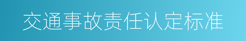 交通事故责任认定标准的同义词